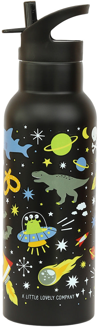 ALLC XL Isolierflasche 500 ml – Doppelwandig, Edelstahl, mit Strohhalm