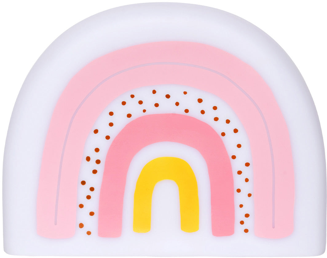 ALLC Nachtlicht NLRAMC36 Rainbow – Batteriebetrieben 3×LR44, 3 Modi (15 Minuten Timer), 18 cm – Rosa