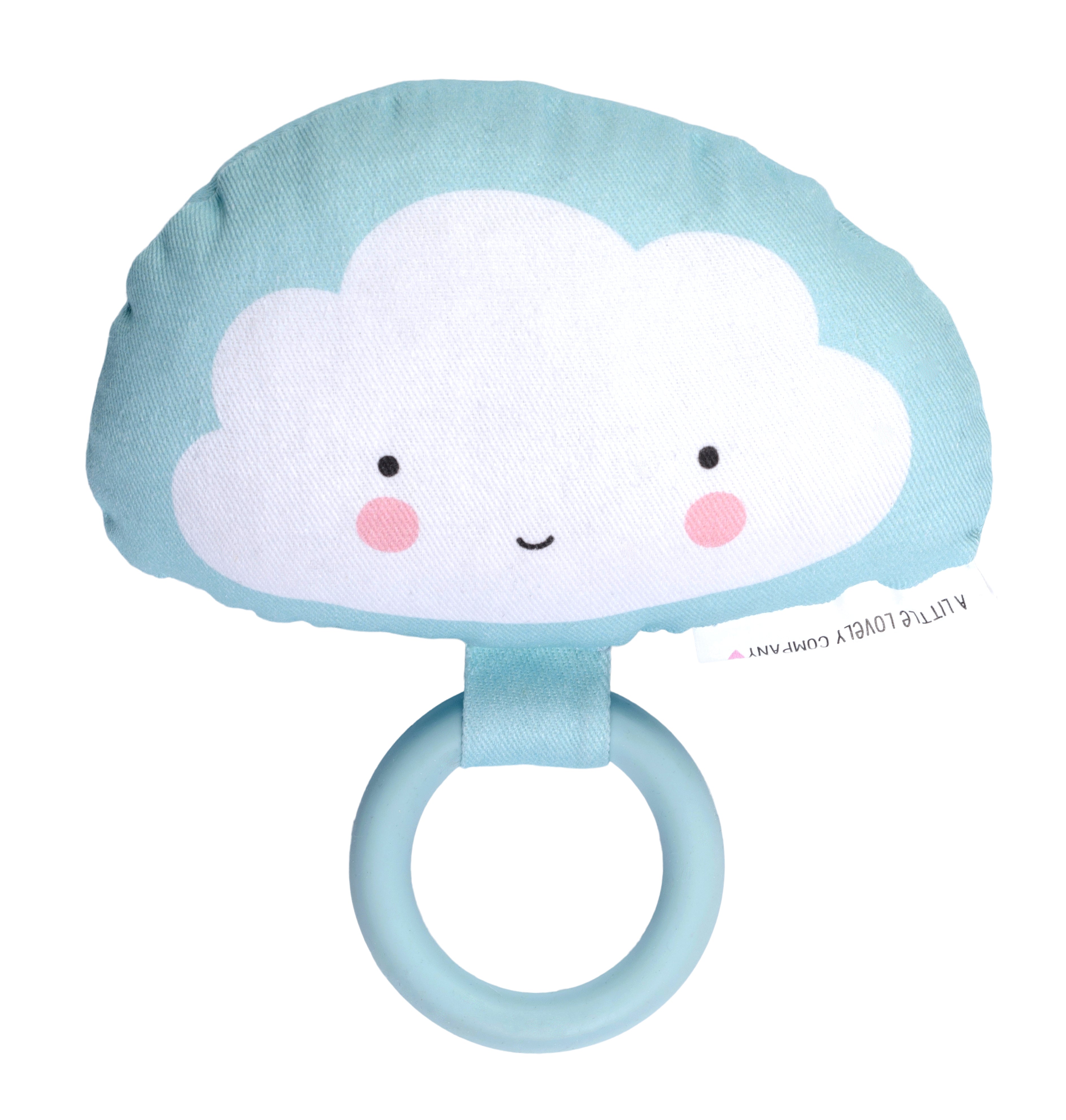 ALLC Rassel – Wolke – mit Silikon-Beissring – 13,5 × 5,2 × 21,2 cm – ab 0 J. – blau