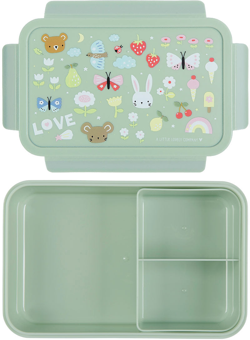 Allc Lunchbox 1,2 l, 14,5 × 22 × 8 cm, luftdicht (Click & Close), 2 Fächer