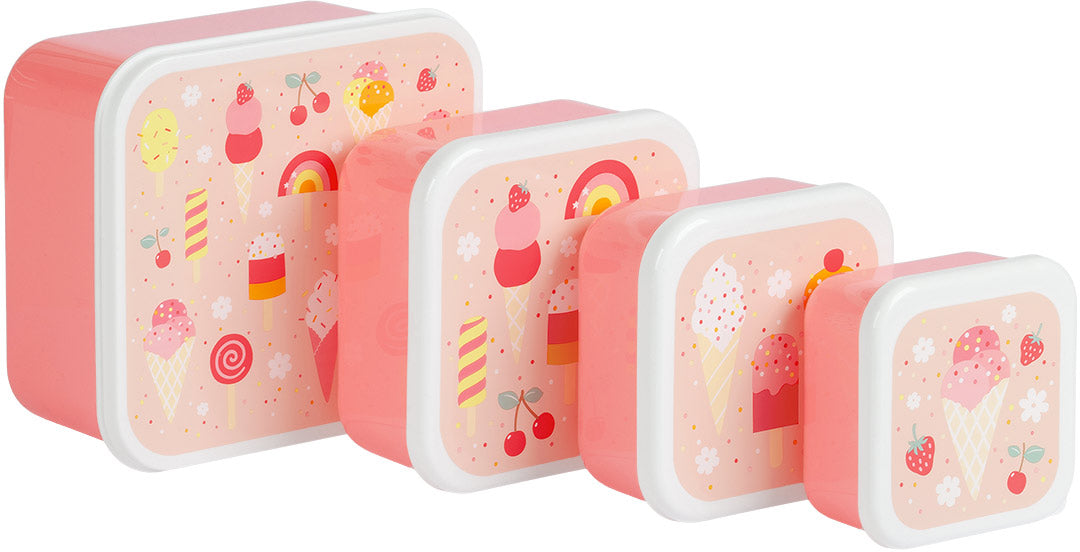 Allc Lunchbox-Set 14 × 15 × 7 cm, 4-teilig