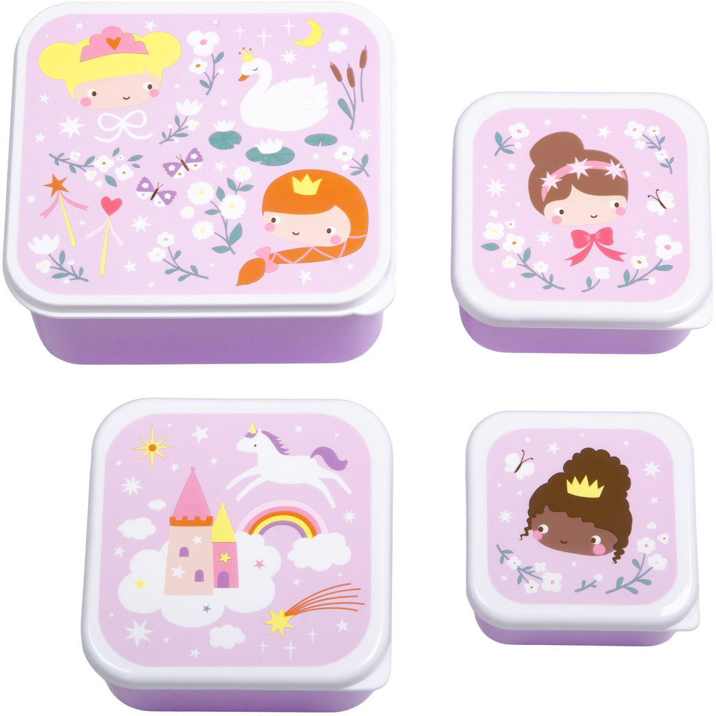 Allc Princesses – 4-teiliges Lunchbox-Set, 15,8 × 14 × 7 cm