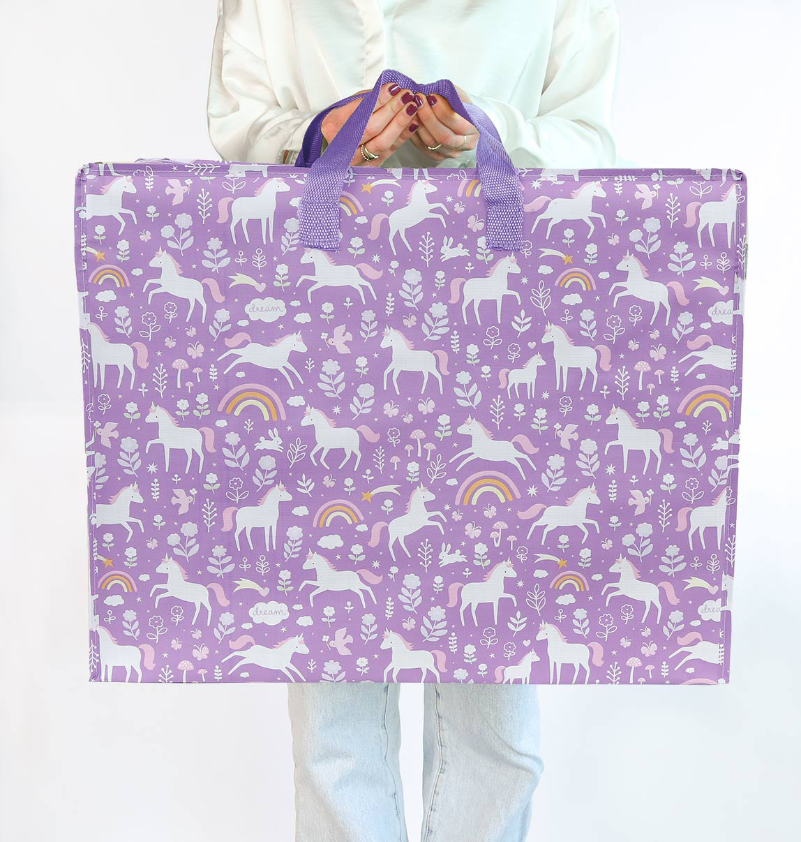 Allc STXLUD26 – Reisetasche, Handgepäck geeignet, Motiv Unicorn Dreams, 46 × 25 × 22,5 cm
