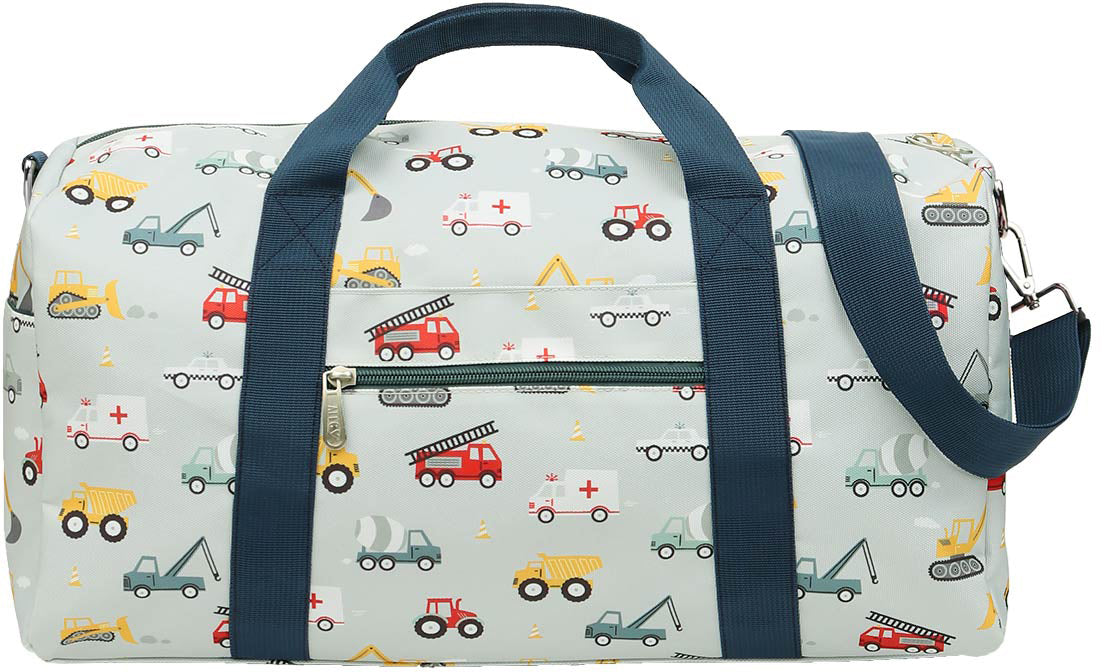 ALLC – Reisetasche, Handgepäck geeignet, Blau, Motiv Fahrzeuge, 26 × 6 × 48 cm