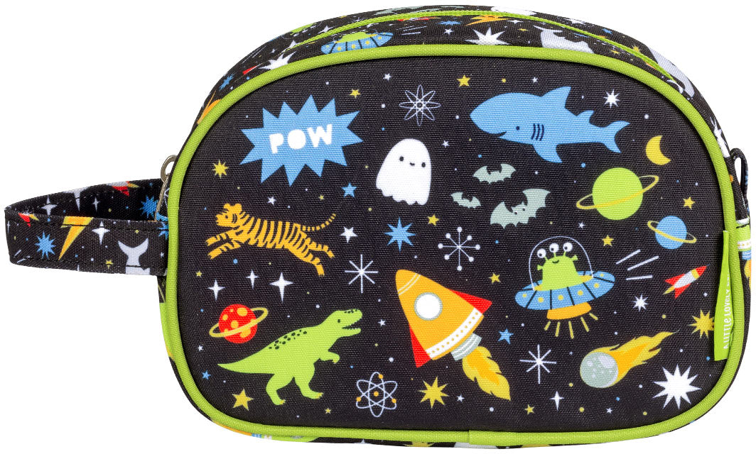 Allc Kulturbeutel Galaxy – aufhängbar – 155 × 35 × 230 mm – schwarz