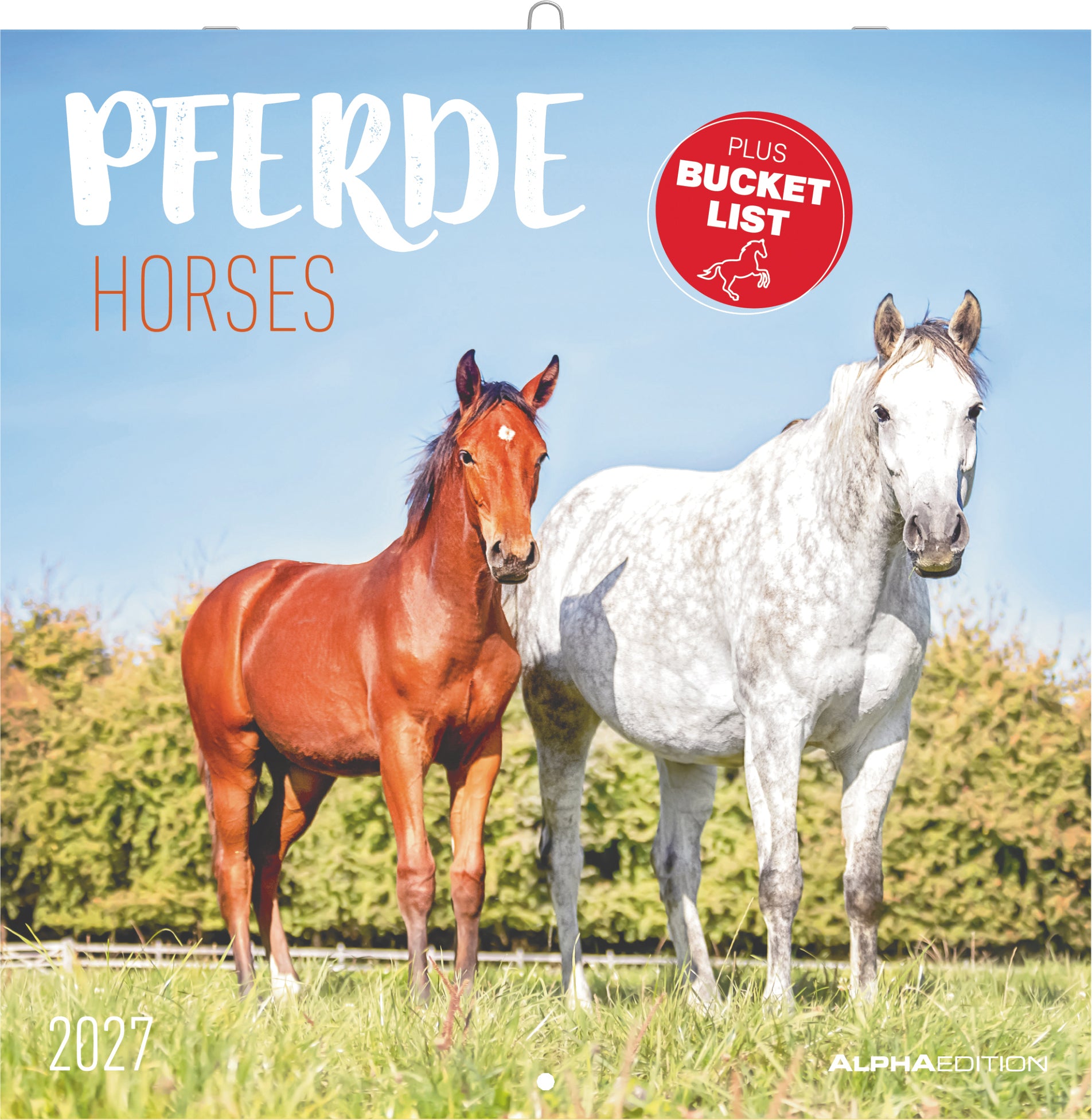 Alpha Edition Pferde – Bildkalender 2027 – 30 × 30 cm