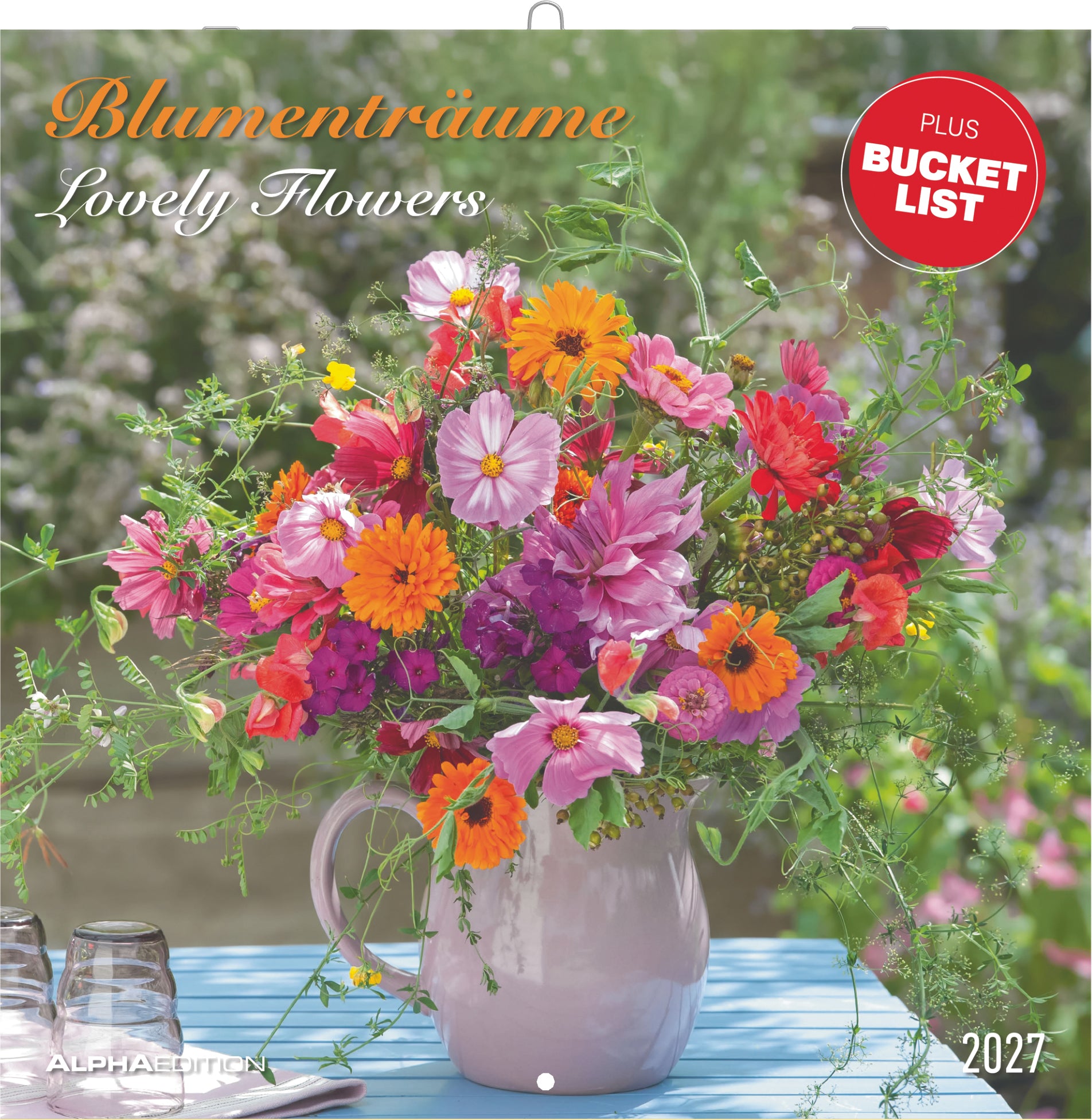 Alpha edition Blumenträume – Bildkalender 2027 – 30 × 30 cm – 1 Monat/Seite