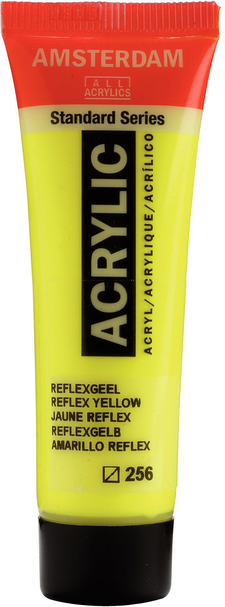 Royal Talens Amsterdam Acrylfarbe – Reflexgelb 256, seidenmatt – 20 ml – für Leinwand, Papier/Karton, Holz