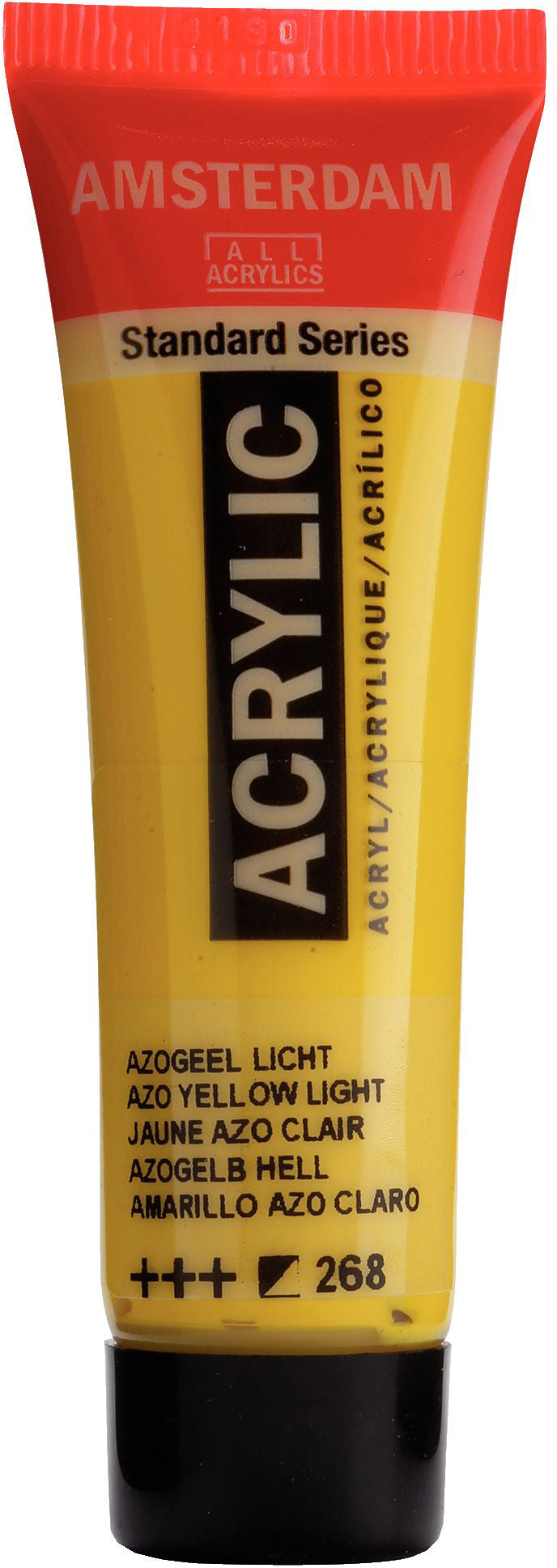 Royal Talens AMSTERDAM Standard Serie Acrylfarbe – Azogelb Hell 268, seidenmatt – 20 ml – für Leinwand, Papier, Holz