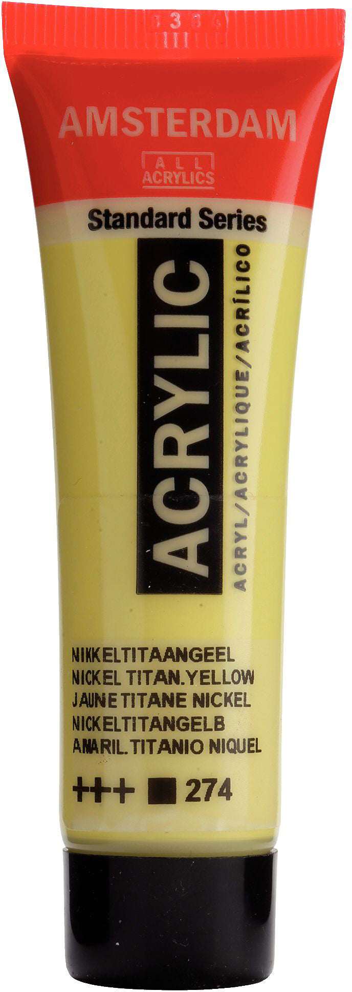 Royal Talens Amsterdam Acrylfarbe – Nickeltitangelb 274, seidenmatt – 20 ml – für Leinwand, Papier, Holz