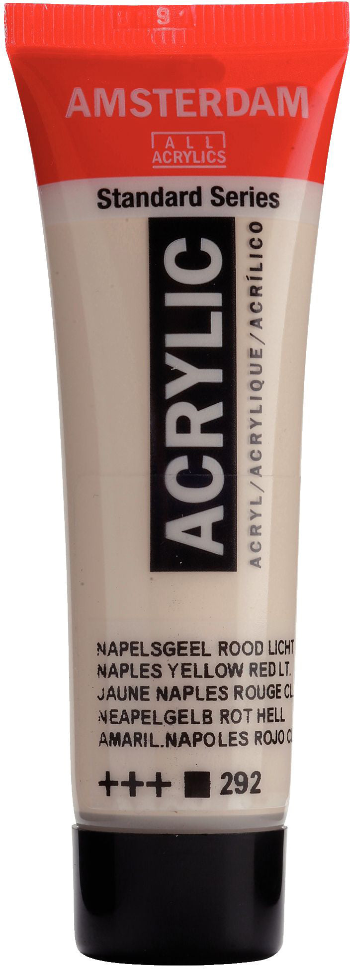 Royal Talens Amsterdam Acrylfarbe – Neapelgelb Rot Hell 292, seidenmatt – 20 ml – für Leinwand, Papier, Holz