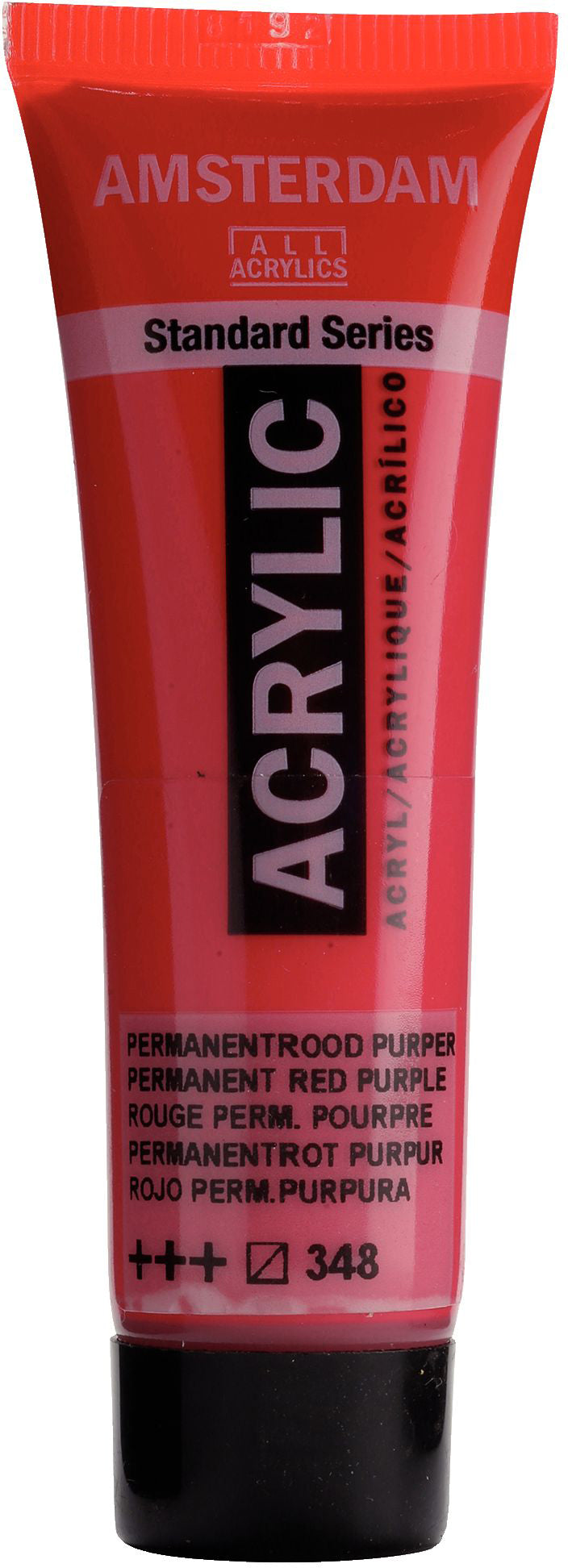 Royal Talens AMSTERDAM Acrylfarbe – Permanentrot Purpur 348, seidenmatt – 20 ml – für Leinwand, Papier, Holz