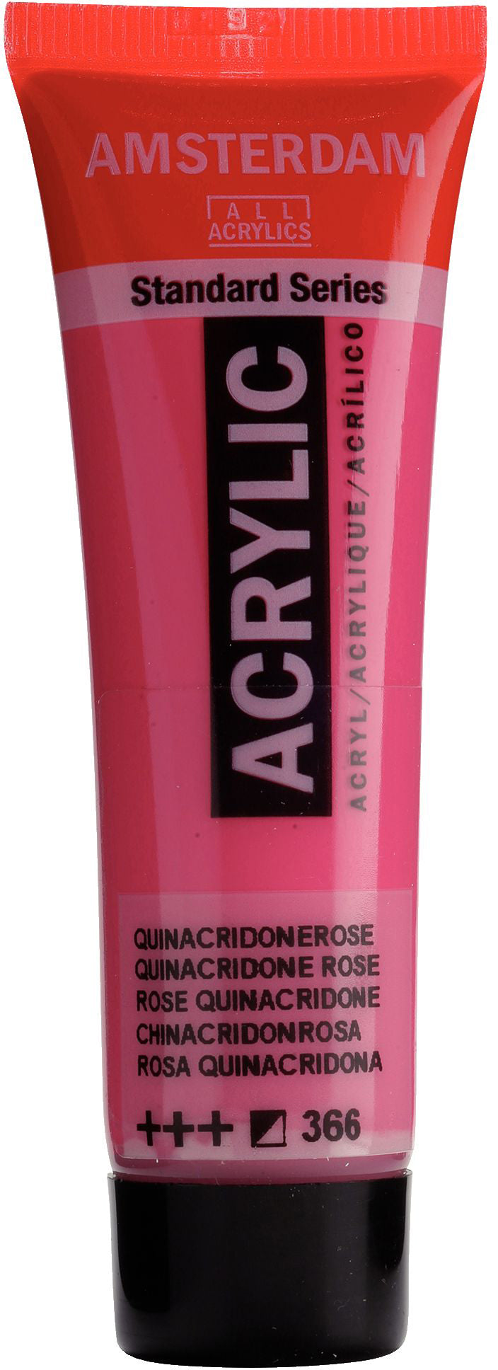 Royal Talens AMSTERDAM Standardserie Acrylfarbe – Chinacridonrosa 366, seidenmatt – 20 ml – für Leinwand, Papier, Pappe