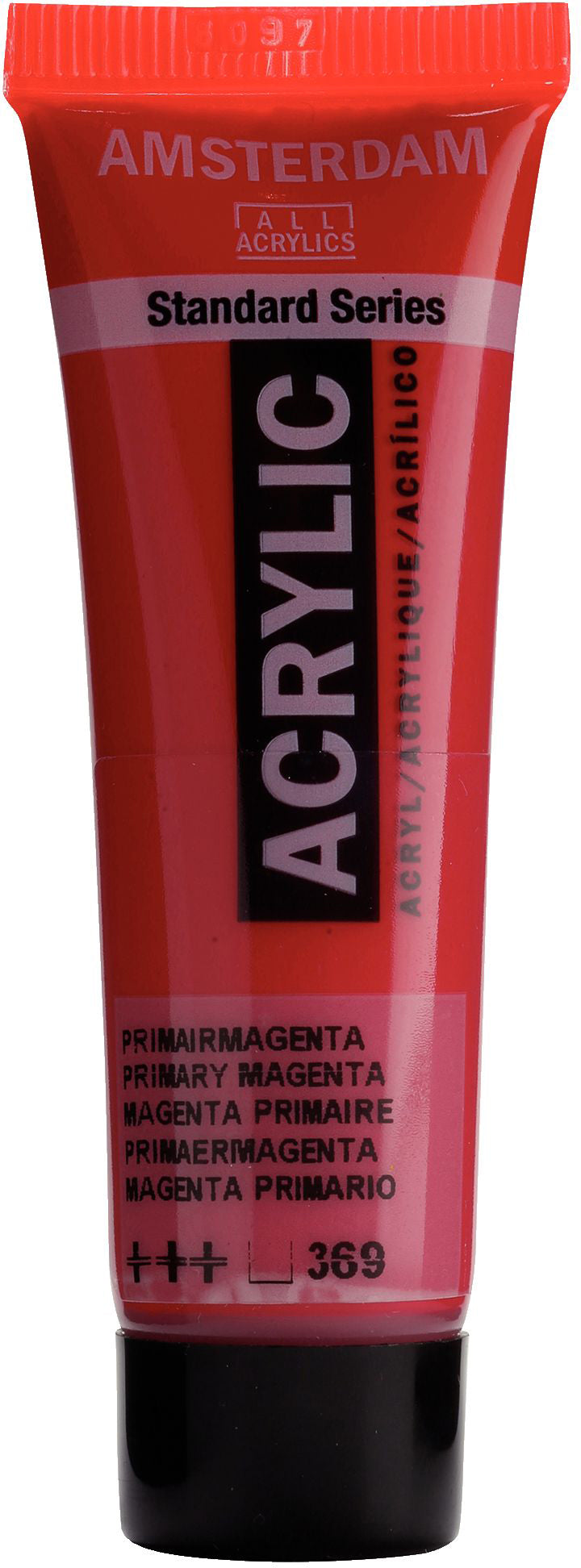 Royal Talens AMSTERDAM Acrylfarbe – Primärmagenta 369, seidenmatt – 20 ml – für Leinwand, Papier, Holz
