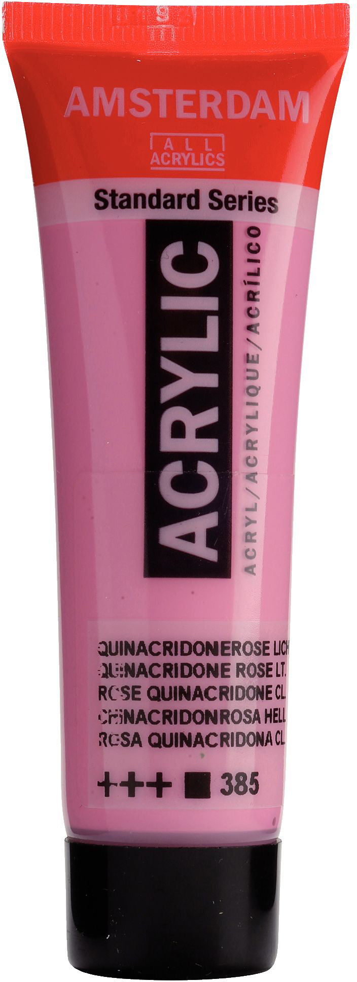 Royal Talens Amsterdam Acrylfarbe – Hell Chinacridonrosa 385, seidenmatt – 20 ml – für Leinwand, Papier, Holz