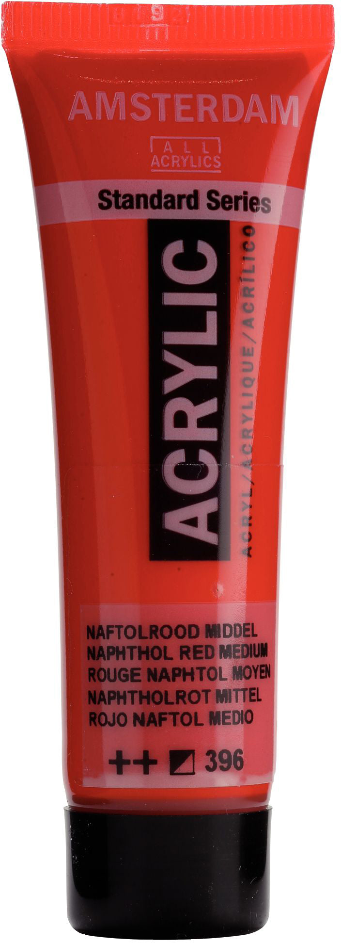 Royal Talens Amsterdam Acrylfarbe – Naphtholrot Mittel 396, seidenmatt – 20 ml – für Leinwand, Papier, Holz