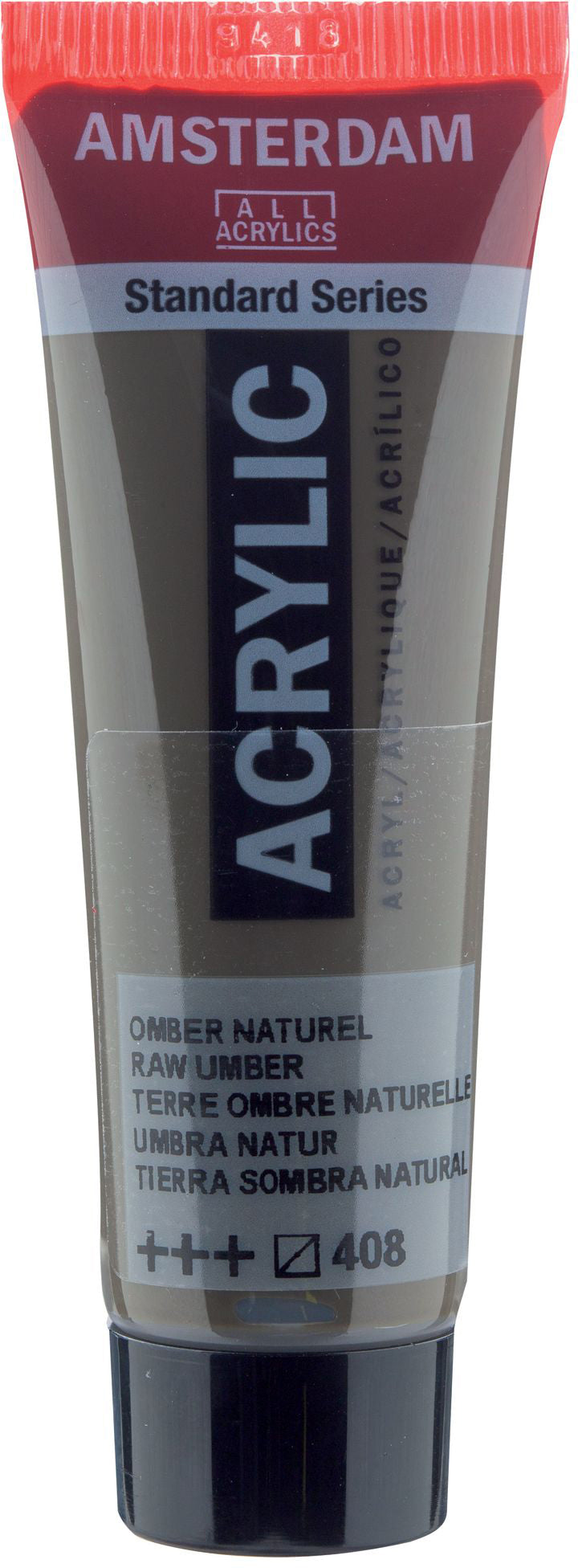 Royal Talens AMSTERDAM Standard Serie Acrylfarbe – Umbra Natur 408, seidenmatt – 20 ml – für Leinwand, Papier, Holz