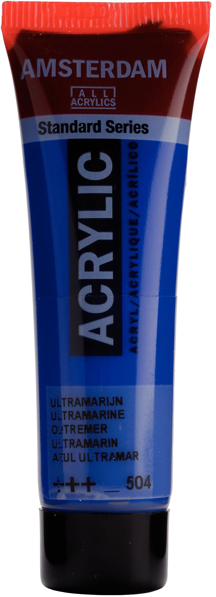 Royal Talens AMSTERDAM Acrylfarbe – Ultramarin 504, seidenmatt – 20 ml – für leicht poröse Oberflächen