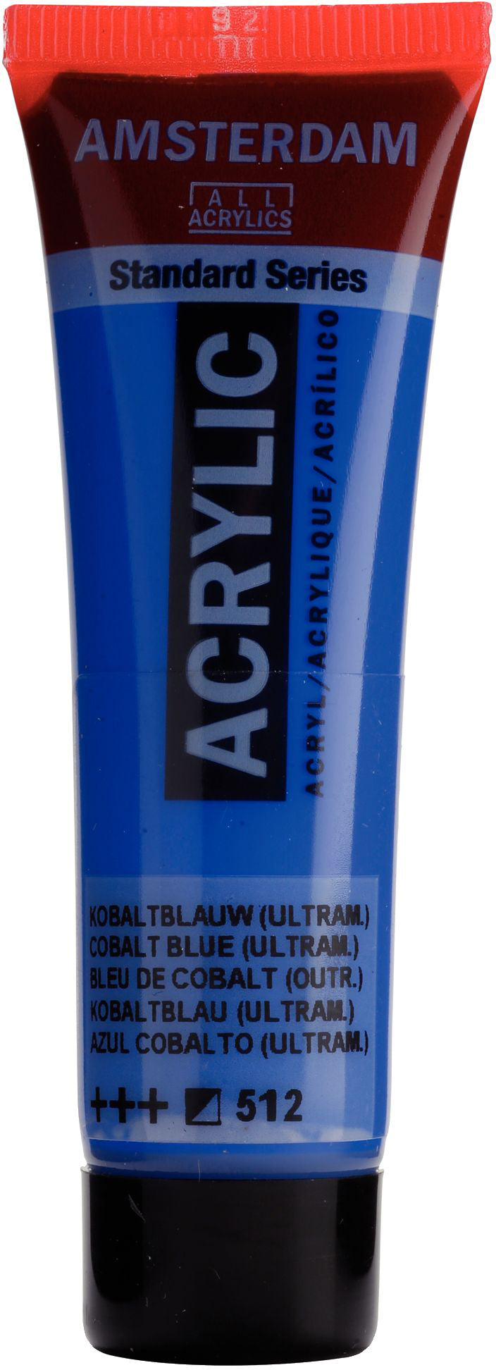 Royal Talens AMSTERDAM Acrylfarbe – Kobaltblau (Ultramarin) 512, seidenmatt – 20 ml – für Leinwand, Papier, Holz