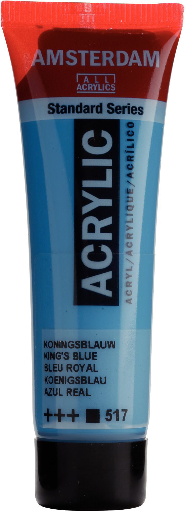Royal Talens AMSTERDAM Standard Serie Acrylfarbe – Königsblau 517, seidenmatt – 20 ml Tube – für Leinwand, Papier, Holz