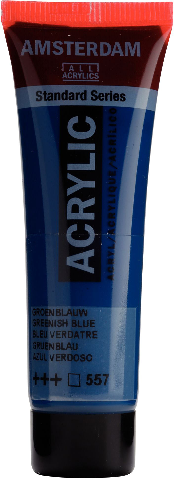 Royal Talens Amsterdam Acrylfarbe – Grünblau 557, seidenmatt, transparent – 20 ml – für Leinwand, Papier, Holz