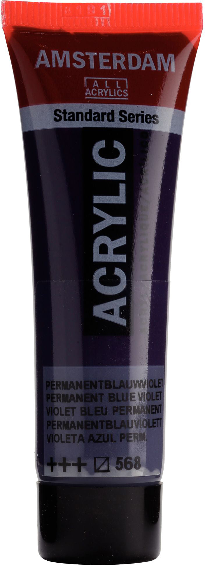 Royal Talens AMSTERDAM Acrylfarbe – Permanentblauviolett 568, seidenmatt – 20 ml – für Leinwand, Papier, Holz