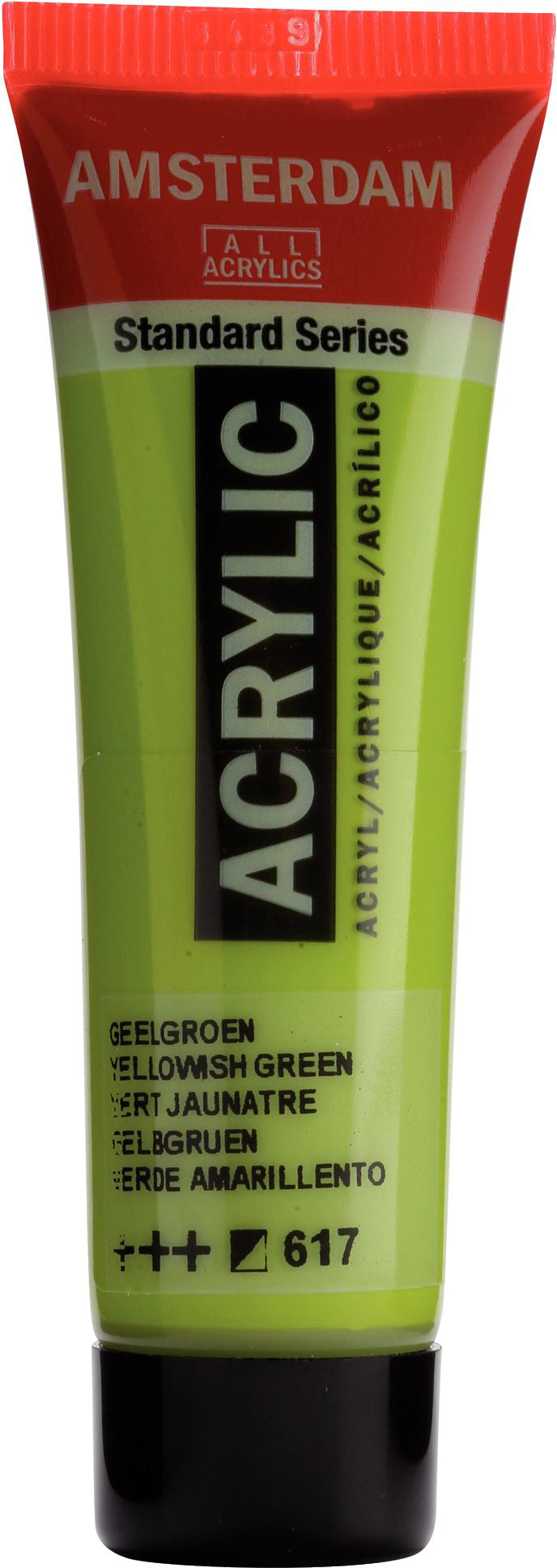 Royal Talens AMSTERDAM Acrylfarbe – Gelbgrün 617, seidenmatt – 20 ml – für Leinwand, Papier, Holz