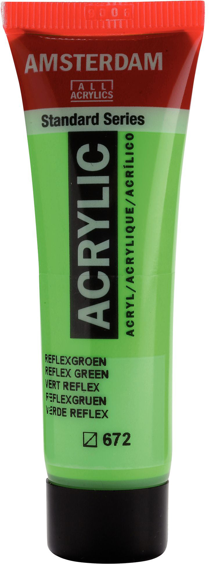 Royal Talens Amsterdam Standardserie Acrylfarbe – Reflexgrün 672, seidenmatt – 20 ml (Tube) – für Leinwand, Papier, Holz