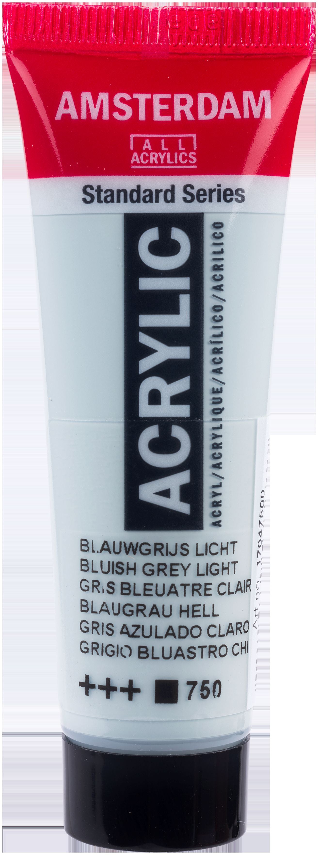 Royal Talens Amsterdam Acrylfarbe – Hellblaugrau 750, seidenmatt – 20 ml (Tube)