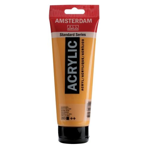 Royal Talens AMSTERDAM Acrylfarbe – Goldgelb 253 – 250 ml, Tube