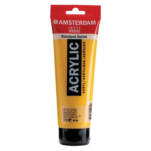 Royal Talens AMSTERDAM Acrylfarbe – Dunkel Azogelb – 250 ml (Tube)