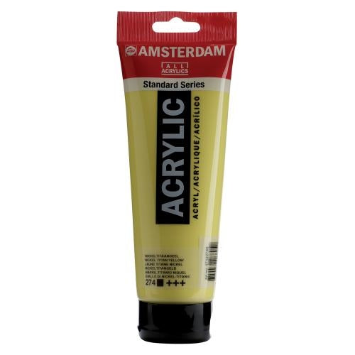 Royal Talens AMSTERDAM Acrylfarbe – Nickeltit Gelb 274 – 250 ml Tube