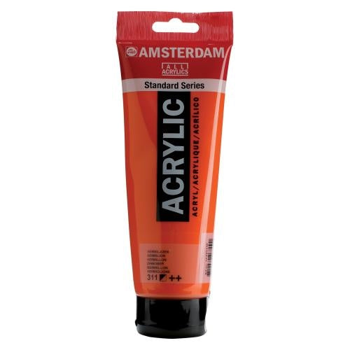 Royal Talens AMSTERDAM Acrylfarbe – Zinnober 311 – 250 ml, Tube