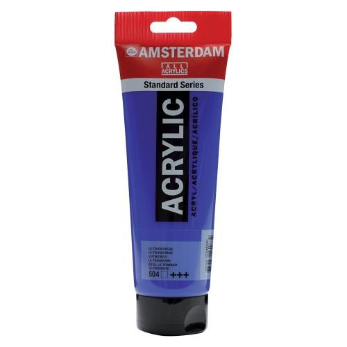 Royal Talens AMSTERDAM Acrylfarbe – Ultramarin 504 – 250 ml, Tube