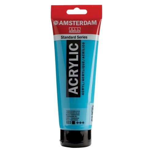 Royal Talens AMSTERDAM Acrylfarbe – Türkisblau 522 – Tube, 250 ml