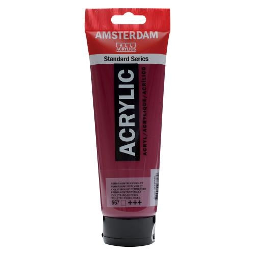 Royal Talens AMSTERDAM Acrylfarbe – Rot-Violett 567 – 250 ml (Tube)