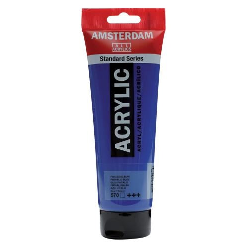 Royal Talens Amsterdam Acrylfarbe – Phthaloblau 570 – Tube, 250 ml