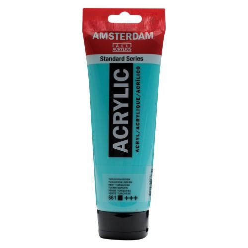 Royal Talens AMSTERDAM Acrylfarbe – Türkisgrün 661 – 250 ml, Tube