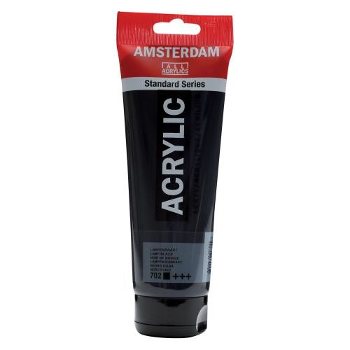 Royal Talens AMSTERDAM Acrylfarbe – Lampenschwarz 702 – 250 ml