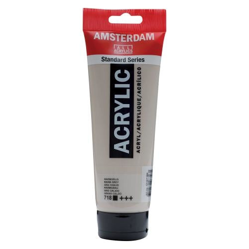 Royal Talens AMSTERDAM Acrylfarbe – Warmgrau 718 – 250 ml, Tube