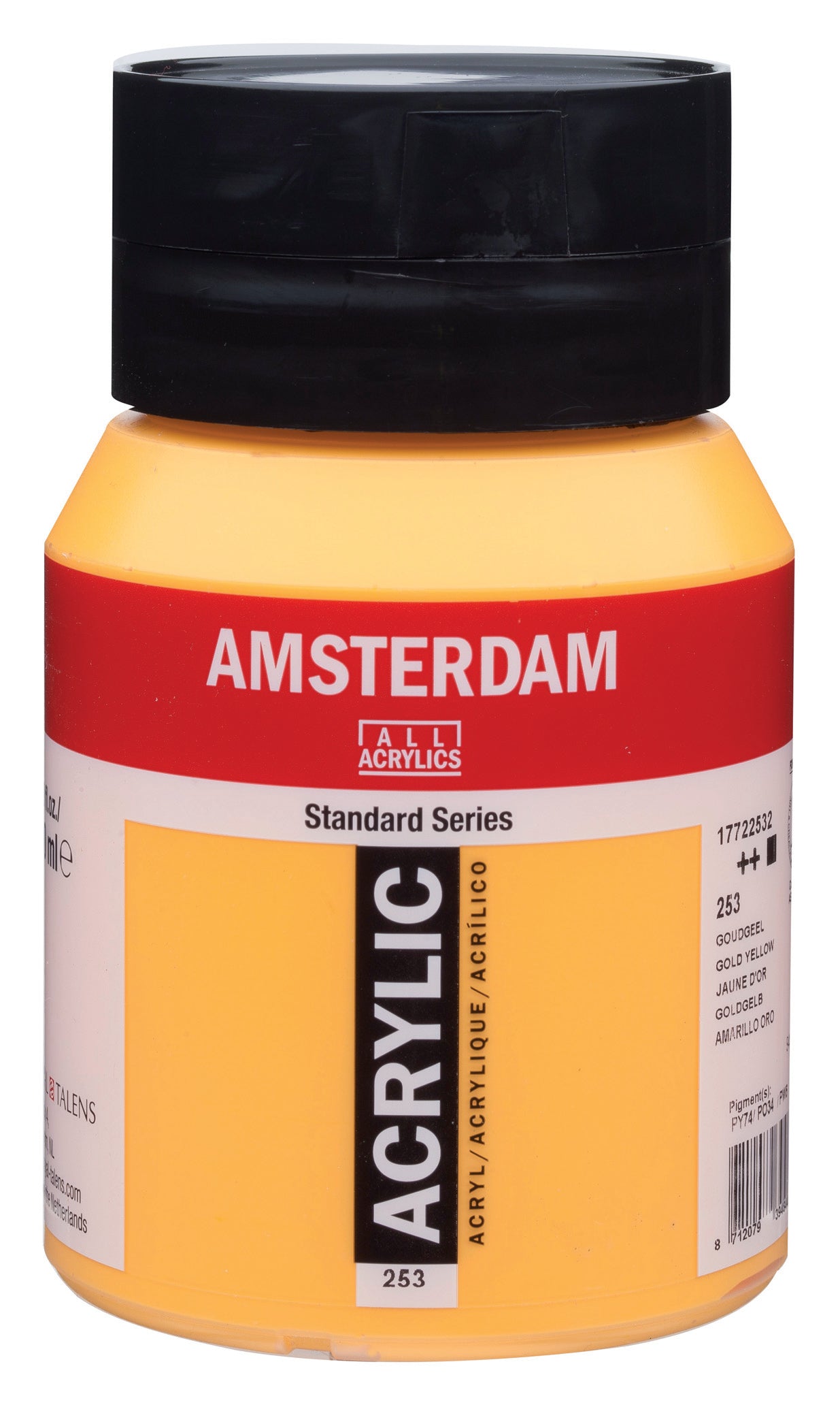 Royal Talens AMSTERDAM Acrylfarbe – Goldgelb 253 – 500 ml
