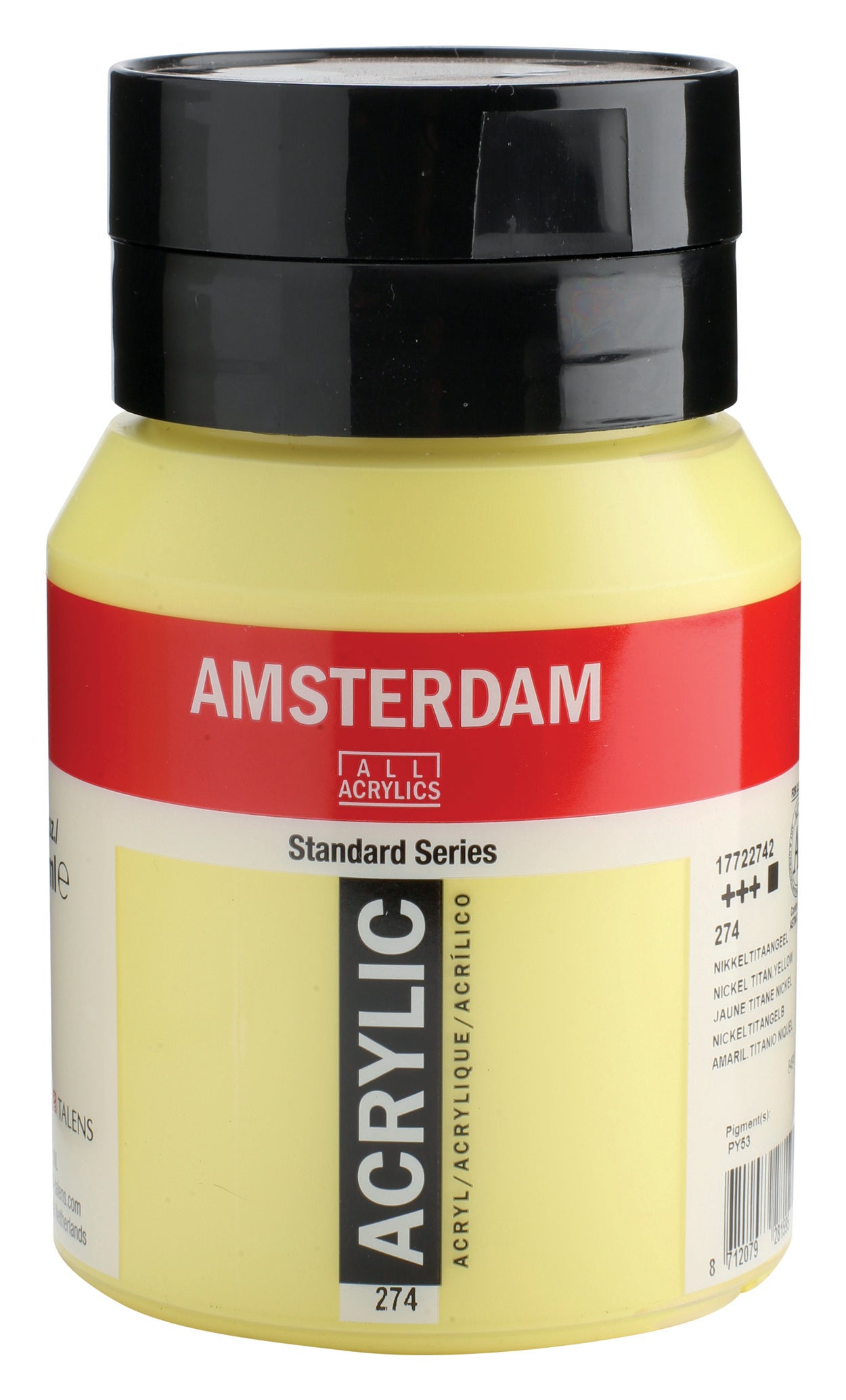 Royal Talens AMSTERDAM Acrylfarbe – Nickeltitangelb 274 – 500 ml