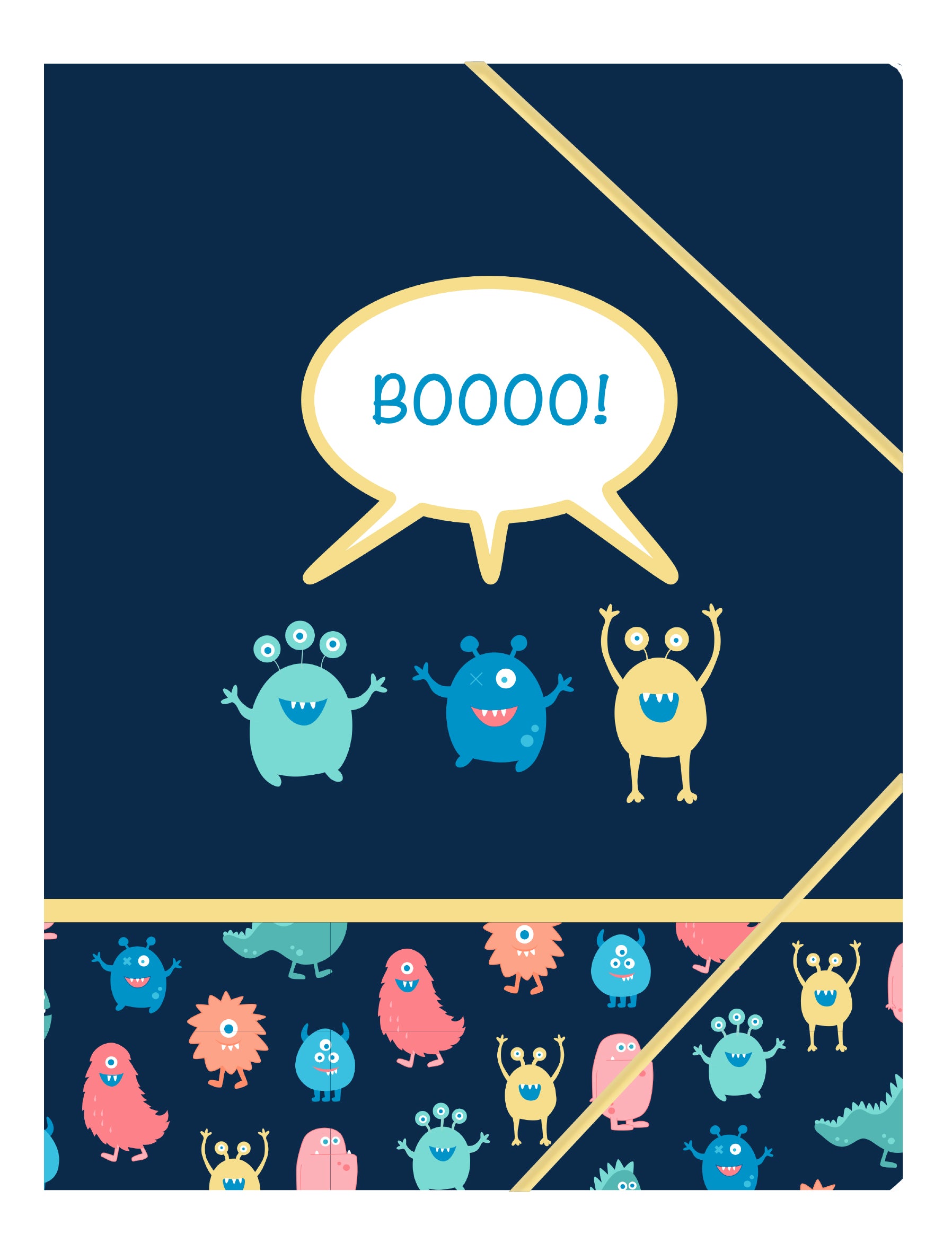 Ancor Gummibandmappe PLAY ME A4+ – matt laminiert, Boo