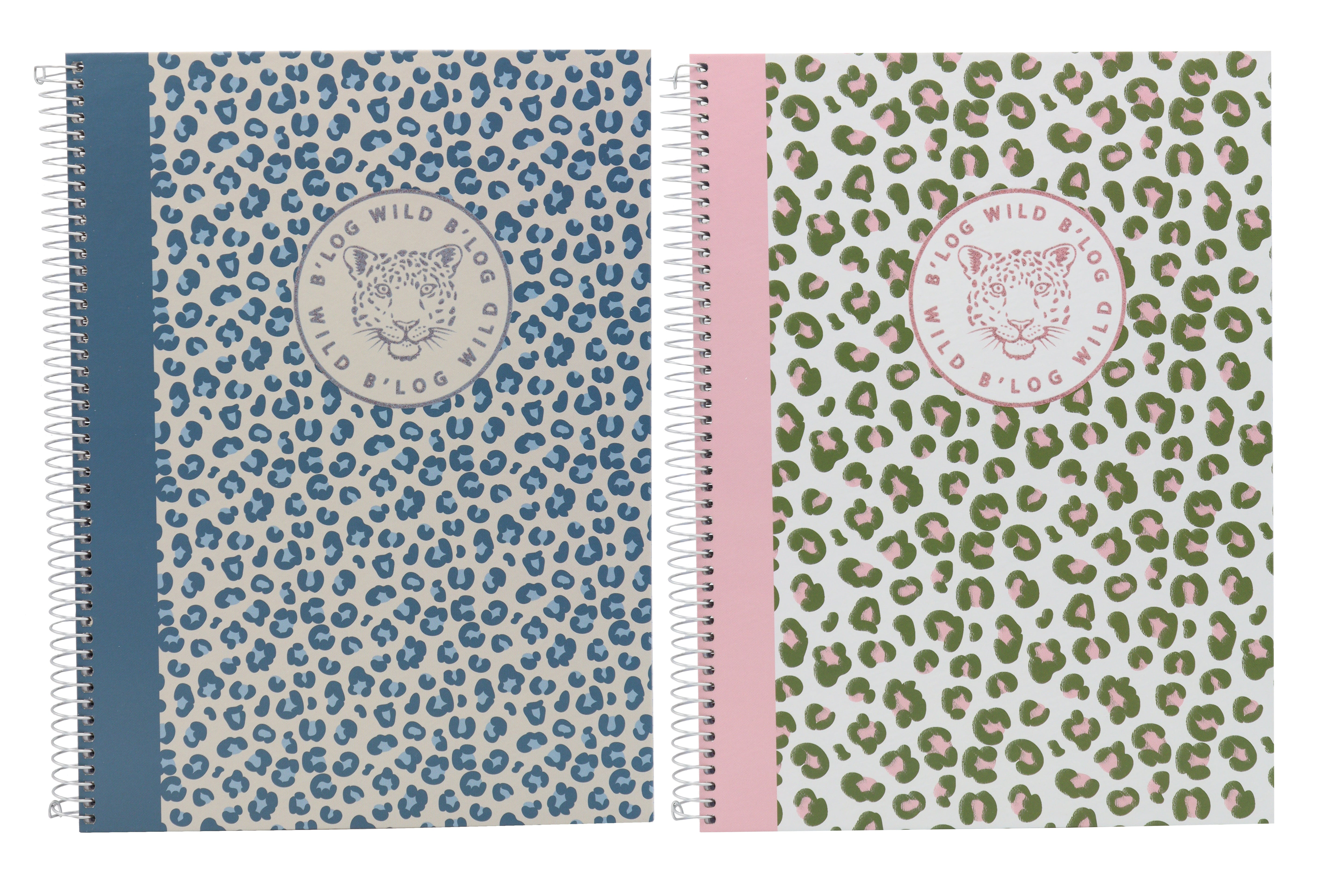 Ancor WILD Spiralbuch – 175 × 220 mm – Liniert – 80 Blatt – 90 g/m², Katzenmuster, Mehrfarbig