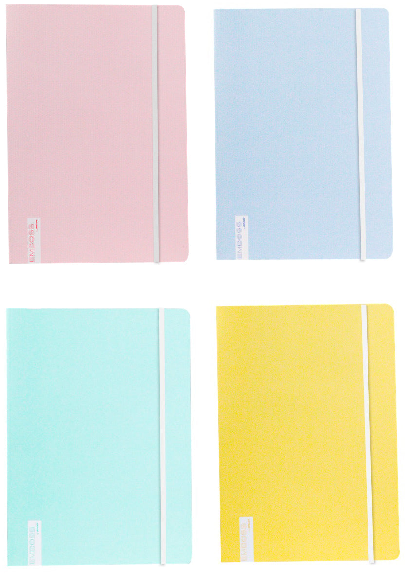Ancor Notizheft – 135 × 215 mm – blanko – 96 Blatt – 80 g/m² – geprägt, matt laminiert