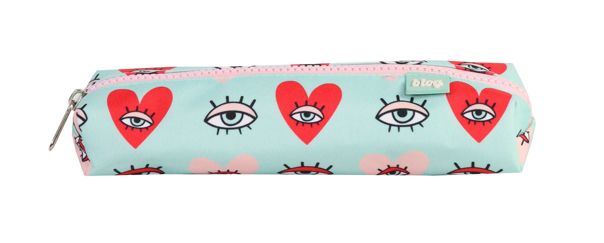 Ancor Girl Power 113150 – Schlamperetui, Eyes, Blau, 9 × 3 × 21,5 cm