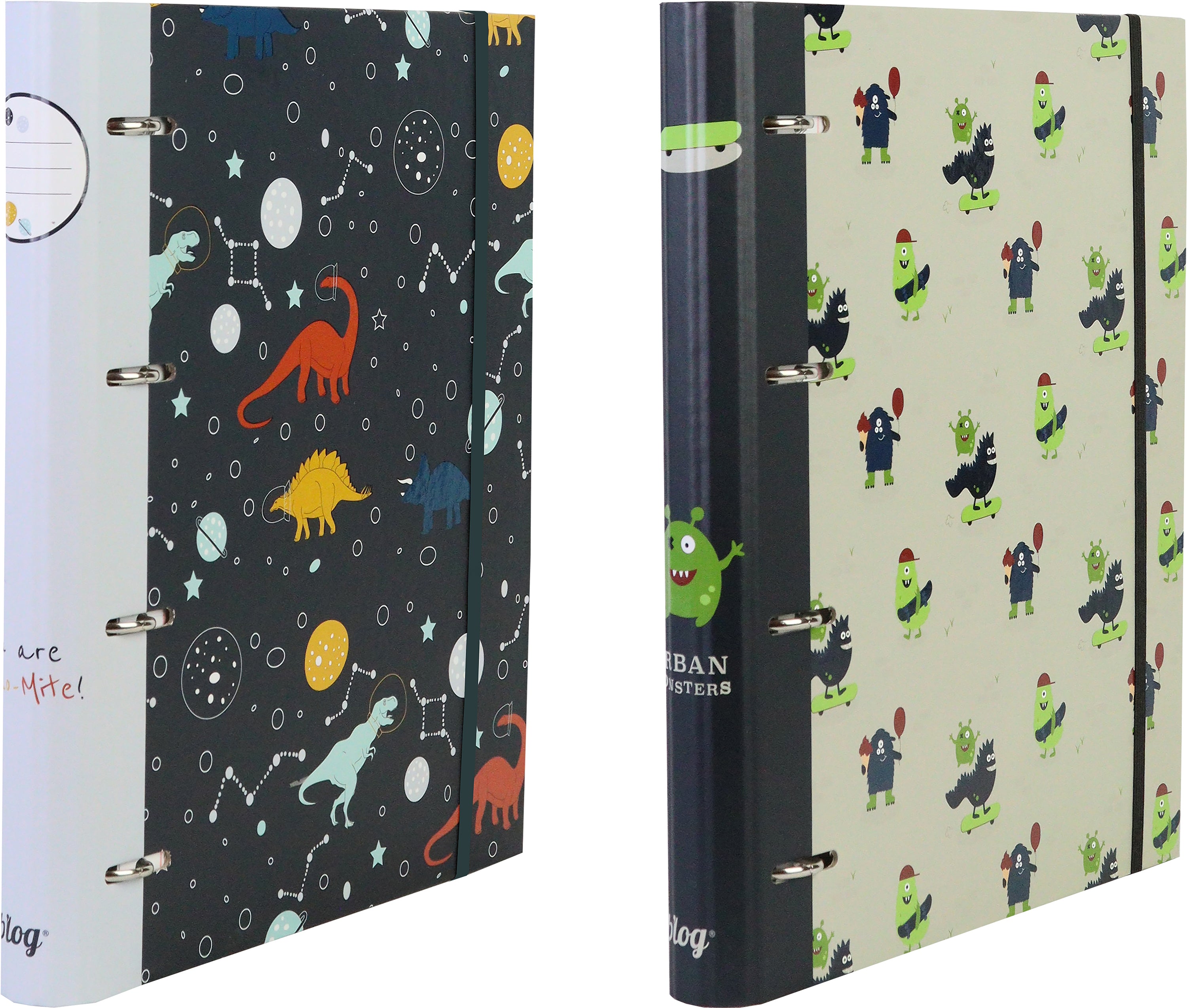 Ancor B'LOG PLAY ME 116403 Ringbuch – 4-Ring – für A4 – Rückenbreite 5 cm – liniert