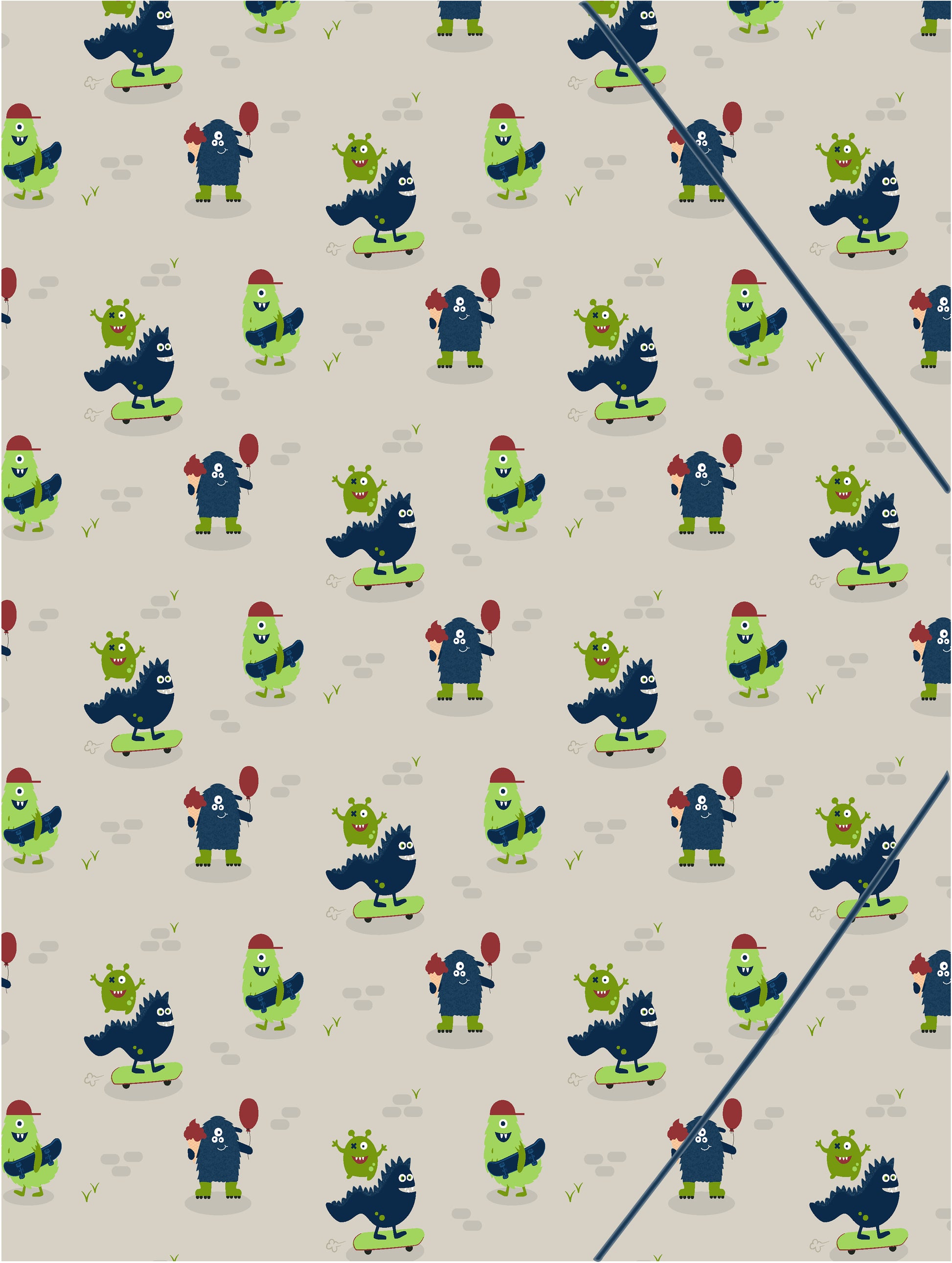 Ancor Gummibandmappe B'LOG PLAY ME A4+ – 3 Klappen, Monsters