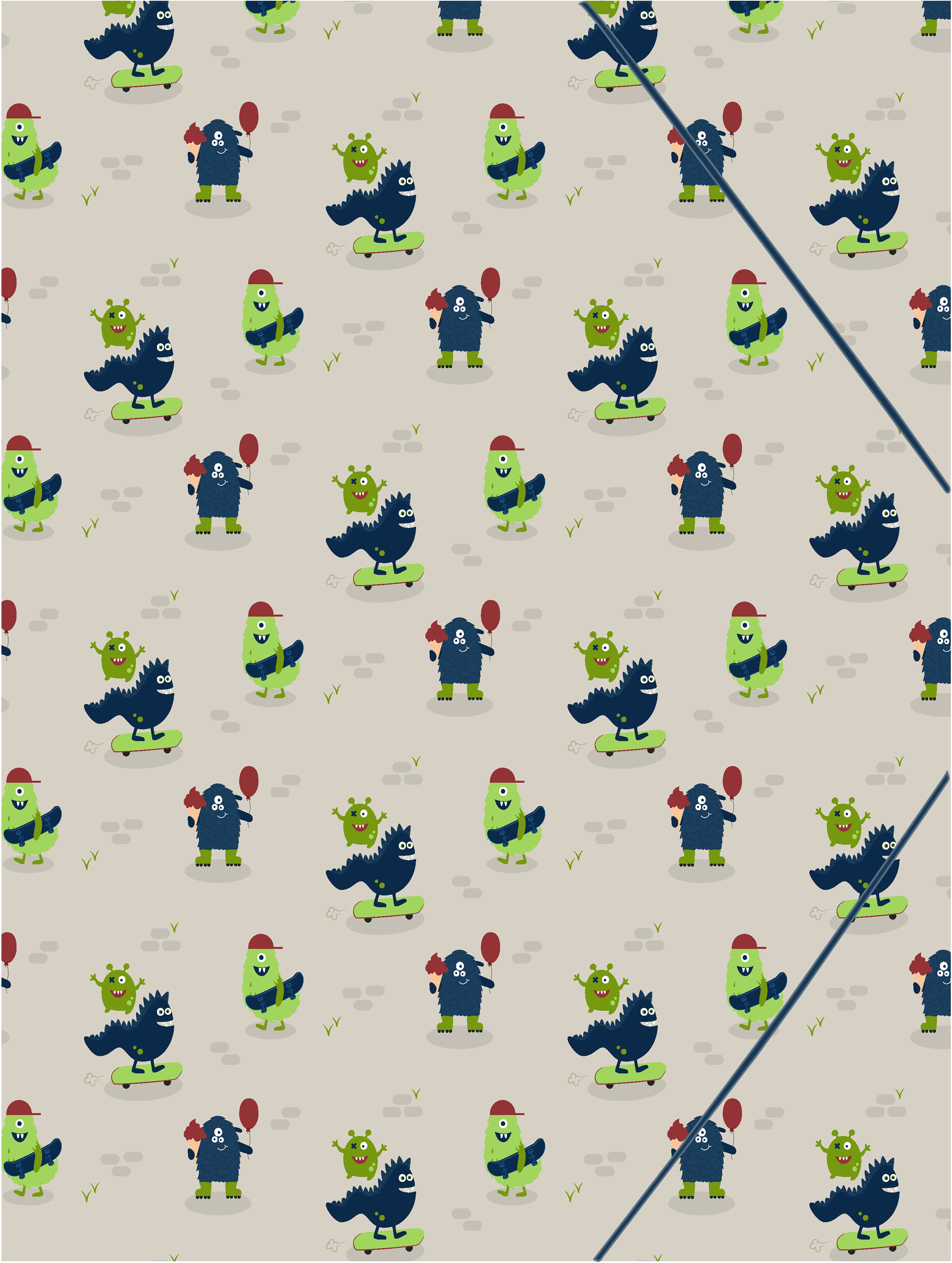 Ancor Gummibandmappe B'LOG PLAY ME A4+ – 3 Klappen, Monsters