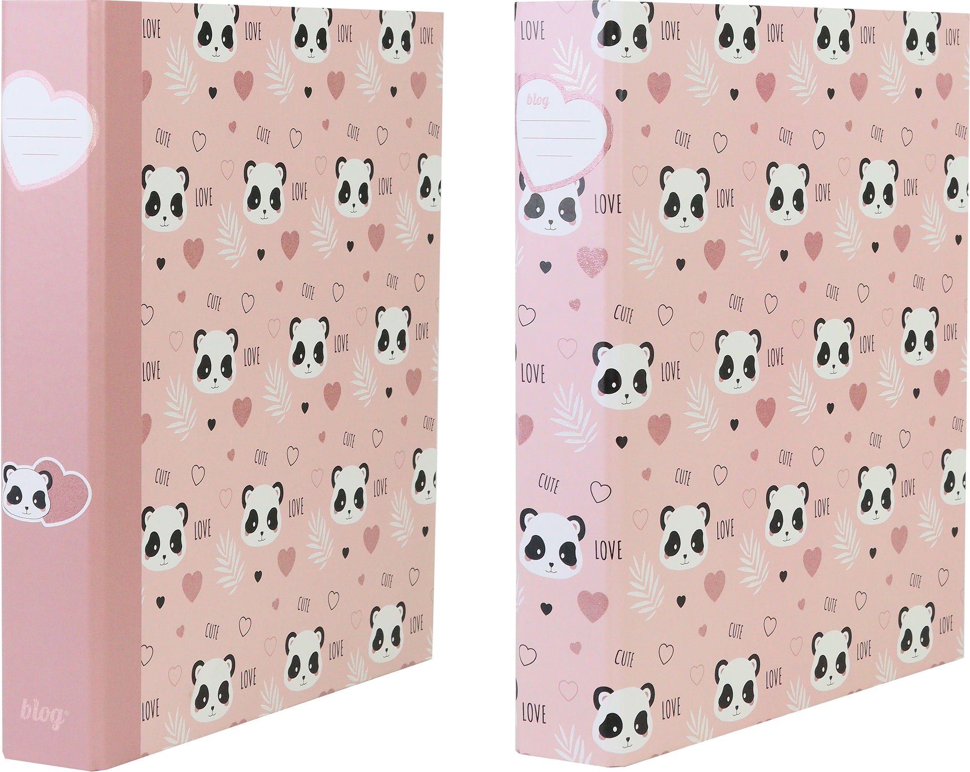 Ancor B'LOG CUTE PANDA Ringbuch – 4-Ring – für A4 – Rückenbreite 5 cm